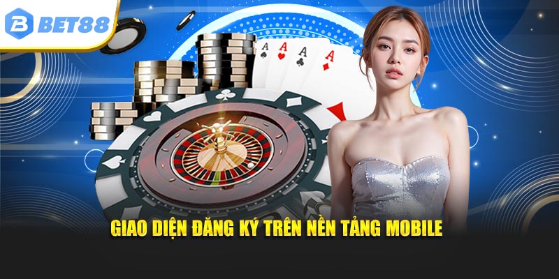 Giao diện đăng ký trên nền tảng mobile